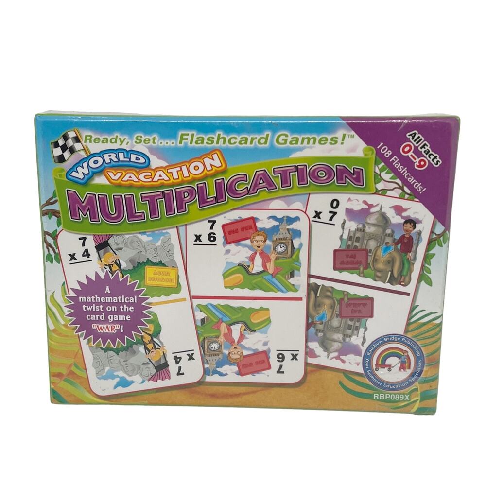 🔥 New in Box World Vacation Multiplication Flash Card Games